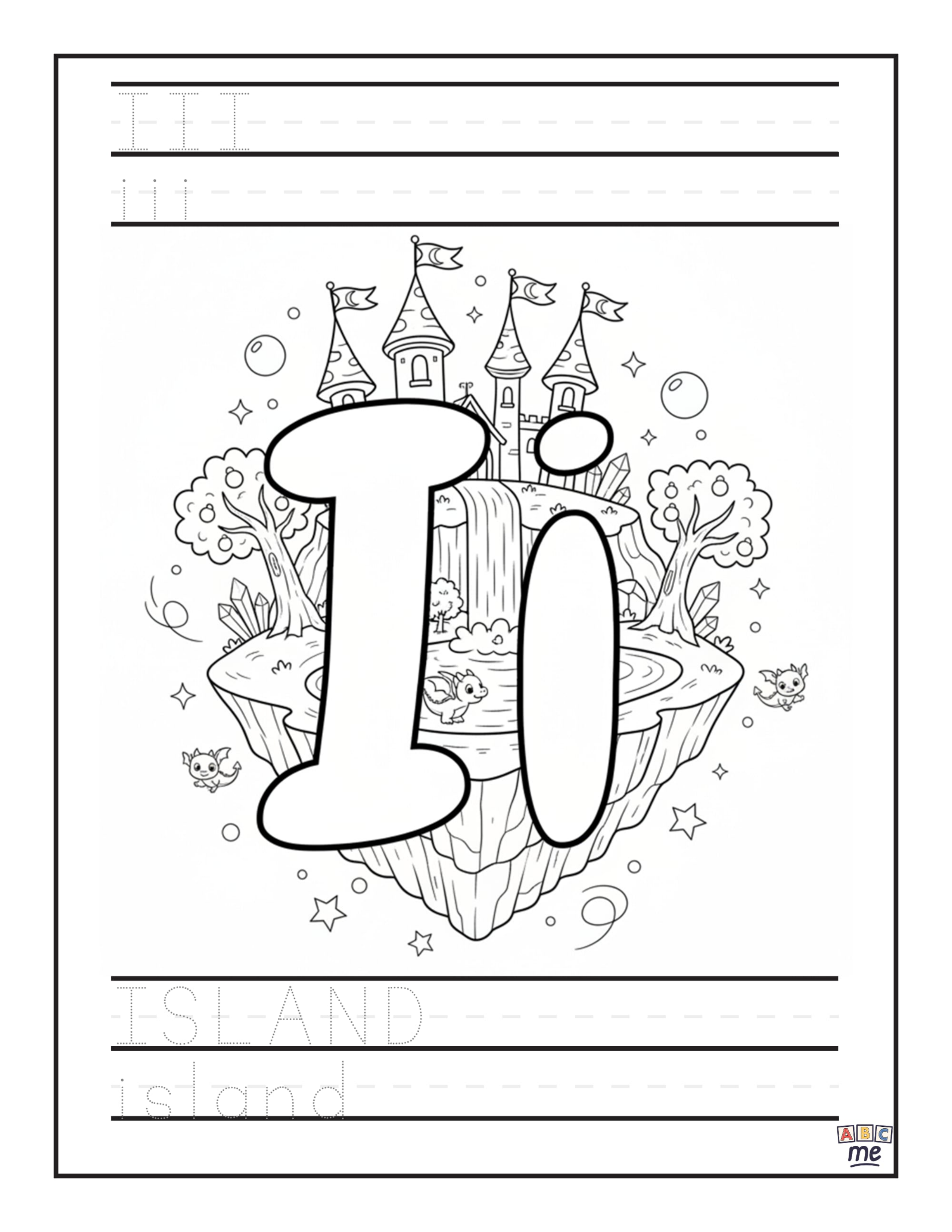 custom_ABC_coloring_Book_fullsized_fantasy_letter_i