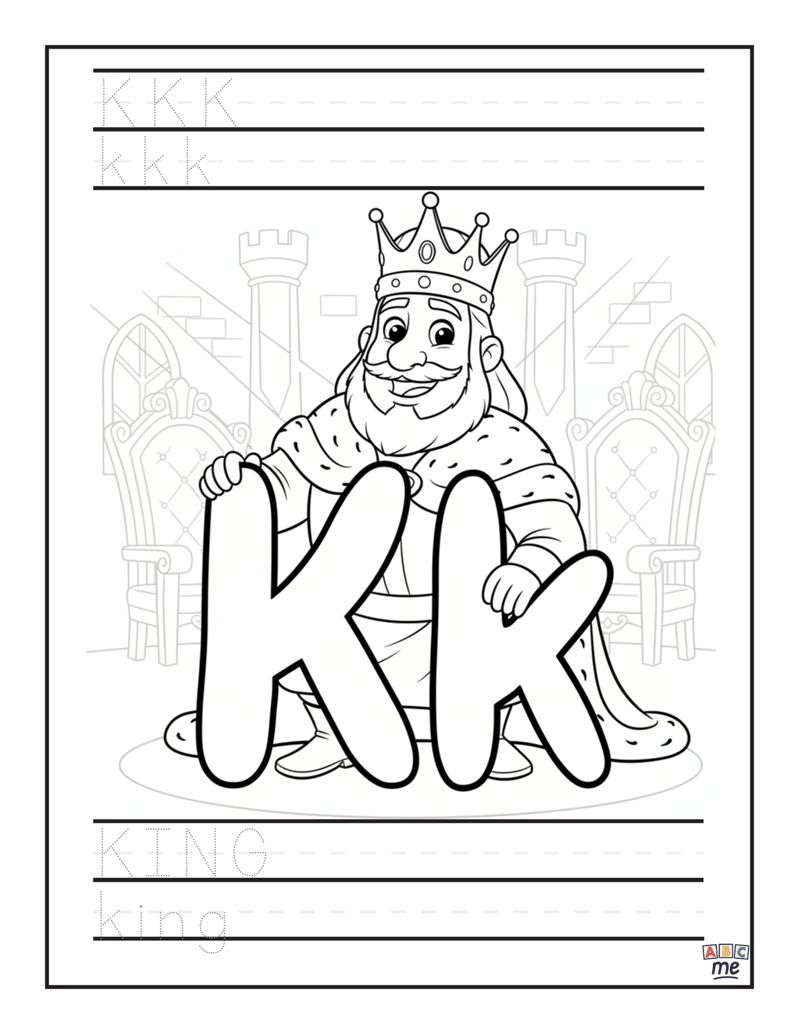 custom_ABC_coloring_Book_fullsized_fantasy_letter_k