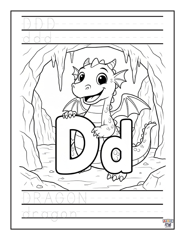 custom_ABC_coloring_Book_fullsized_fantasy_letter_d