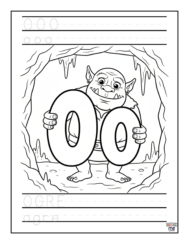 custom_ABC_coloring_Book_fullsized_fantasy_letter_o