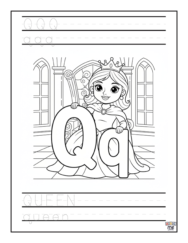 custom_ABC_coloring_Book_fullsized_fantasy_letter_q