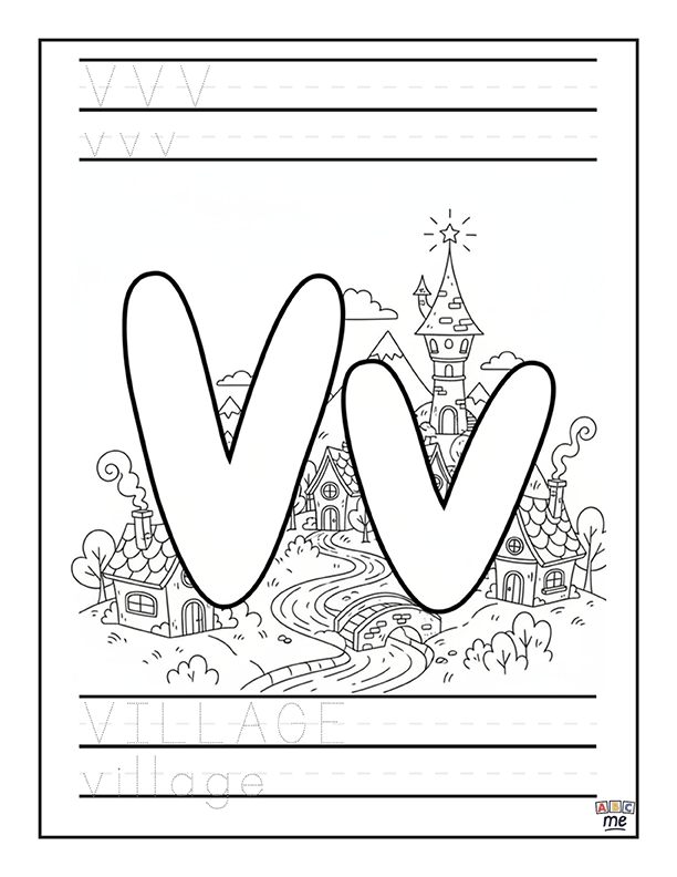 custom_ABC_coloring_Book_fullsized_fantasy_letter_v