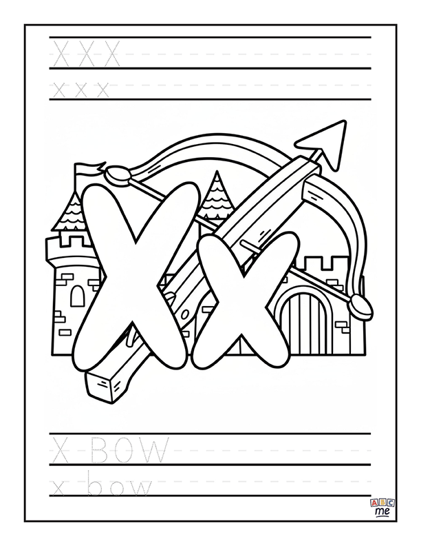 custom_ABC_coloring_Book_fullsized_fantasy_letter_x