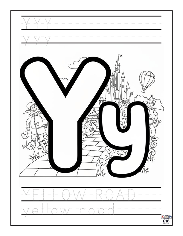 custom_ABC_coloring_Book_fullsized_fantasy_letter_y