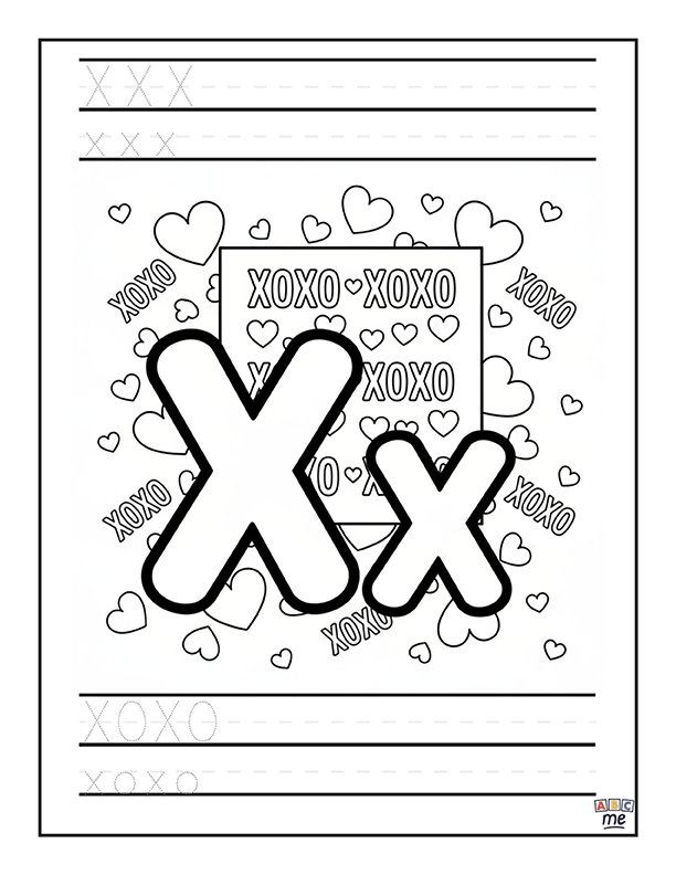 custom_ABC_coloring_Book_fullsized_valentines_letter_x